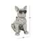 CosmoLiving by Cosmopolitan Silver Ceramic Glam Sculpture, Dog 12" x 6" x 10"